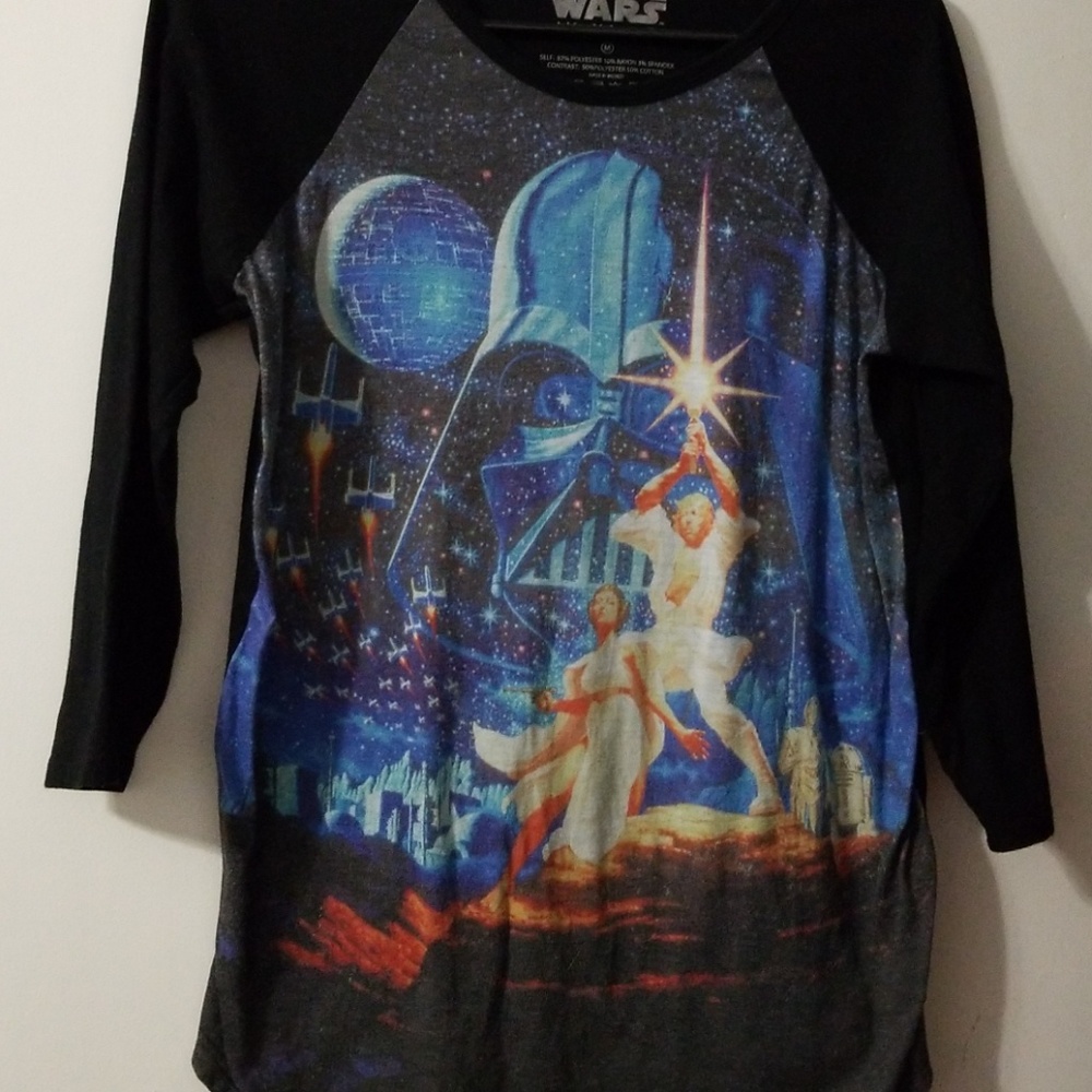 Black Long Sleeve Star Wars Tshirt Vintage